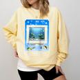Frutiger Aero Aesthetic Tech Computer Aquarium Tarot Card Raglan Baseball Tee Comfort Colors Sweatshirt Blue Spruce