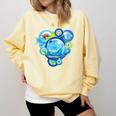 Frutiger Aero Metro Abstract Maximalism 2000s Nostalgia Comfort Colors Sweatshirt Blue Spruce