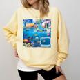 Frutiger Aero Retro Vibes Y2K Retro Grunge Comfort Colors Sweatshirt Blue Spruce