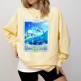 Frutiger Aero Skeuomorphism User Interface Nostalgia Comfort Colors Sweatshirt Blue Spruce