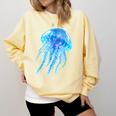 Frutiger Aero Y2K Jellyfish Comfort Colors Sweatshirt Blue Spruce