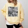 Frutiger Aero Y2K Old School Retro Vibes Comfort Colors Sweatshirt Blue Spruce