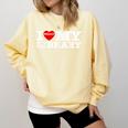 Fun I Love My Library Book Reader Bookworm Librarian Costume Comfort Colors Sweatshirt Blue Spruce
