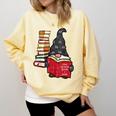Gnome Read Reading Book Librarian Across America Women Kids Comfort Colors Sweatshirt Blue Spruce