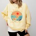 Groovy Like The 70s Aesthetic Nostalgia 1970's Retro Comfort Colors Sweatshirt Blue Spruce