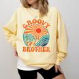 Groovy Brother 70s Aesthetic Nostalgia 1970's Retro Brother Comfort Colors Sweatshirt Blue Spruce Groovy Brother 70s Aesthetic Nostalgia 1970's Retro Brother Comfort Colors Sweatshirt Blue Spruce