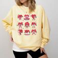 Heart Holding Reading Books Valentine Teacher Book Lover Comfort Colors Sweatshirt Blue Spruce