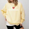 I Heart Love Nostalgia Comfort Colors Sweatshirt Blue Spruce