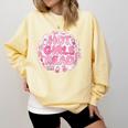 Hot Girls Read Pink Aesthetic Book Lover Reading Comfort Colors Sweatshirt Blue Spruce