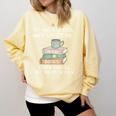 I'm Just a Girl Who Loves To Drink Coffee And Read Books Comfort Colors Sweatshirt Blue Spruce