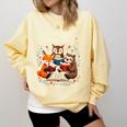 Its A Good Day To Read Book Cute Fox Sloth Owl Novel Reading Comfort Colors Sweatshirt Blue Spruce