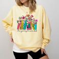 It's A Good Day To Read A Book Floral Book Lovers Librarian Comfort Colors Sweatshirt Blue Spruce