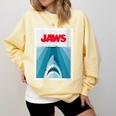 Jaws 2025 Classic Movie Nostalgia Comfort Colors Sweatshirt Blue Spruce