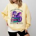 Just a Girl Who Loves Dragons And Books Reading Comfort Colors Sweatshirt Blue Spruce