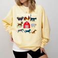 Life Is Better Around The Farm Nostalgia Trendy Comfort Colors Sweatshirt Blue Spruce