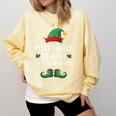 Most Likely To Read A Book Matching Christmas Elf Comfort Colors Sweatshirt Blue Spruce