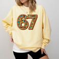 Literary 67 Bookshelf Six Seven Reading Meme Comfort Colors Sweatshirt Blue Spruce