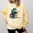 Lizard Reading Book Librarian Bookworm Reader Read Comfort Colors Sweatshirt Blue Spruce