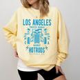 Los Angeles Hotrods Automotive Nostalgia Premium Tri-Blend Comfort Colors Sweatshirt Blue Spruce