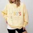 I Love 80's Music Retro Style Nostalgia Cassette 1980s Party Comfort Colors Sweatshirt Blue Spruce