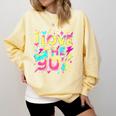 I Love The 90'S 90s Retro Nostalgia Comfort Colors Sweatshirt Blue Spruce