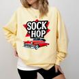 Nostalgia 1950s Sock Hop Dance Comfort Colors Sweatshirt Blue Spruce