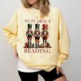 Nuts About Reading Nutcracker Reading Book Lover Christmas Comfort Colors Sweatshirt Blue Spruce Nuts About Reading Nutcracker Reading Book Lover Christmas Comfort Colors Sweatshirt Blue Spruce