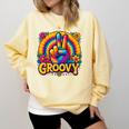 Peace Sign Groovy Vibes Costume Nostalgia Tie Dye Fashion Comfort Colors Sweatshirt Blue Spruce Peace Sign Groovy Vibes Costume Nostalgia Tie Dye Fashion Comfort Colors Sweatshirt Blue Spruce