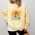 Please Be Kind I'm From The 1900s Penny Farthing Premium Comfort Colors Sweatshirt Blue Spruce