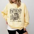 Please Be Patient I'm From The 1900s Boomer Meme Print Premium Comfort Colors Sweatshirt Blue Spruce