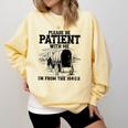 Please Patient I'm From The 1900s Boomer Memes Premium Comfort Colors Sweatshirt Blue Spruce