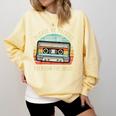 Please Be Patient With Me I'm From The 1900s Cassette Tape Comfort Colors Sweatshirt Blue Spruce