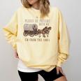 PLEASE BE PATIENT WITH ME I'M FROM THE 1900s Clever Comfort Colors Sweatshirt Blue Spruce PLEASE BE PATIENT WITH ME I'M FROM THE 1900s Clever Comfort Colors Sweatshirt Blue Spruce