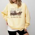 PLEASE BE PATIENT WITH ME I'M FROM THE 1900s Clever Premium Comfort Colors Sweatshirt Blue Spruce PLEASE BE PATIENT WITH ME I'M FROM THE 1900s Clever Premium Comfort Colors Sweatshirt Blue Spruce