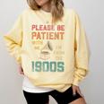 Please Be Patient With Me I'm From The 1900s Cool Gramophone Premium Comfort Colors Sweatshirt Blue Spruce Please Be Patient With Me I'm From The 1900s Cool Gramophone Premium Comfort Colors Sweatshirt Blue Spruce