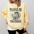 Please Be Patient I'm From The 1900s Horse Drawn Wagon Gifts Comfort Colors Sweatshirt Blue Spruce