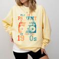 Please Be Patient With Me I'm From The 1900s Retro 90s Dad Premium Comfort Colors Sweatshirt Blue Spruce