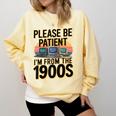 Please Be Patient I'm From The 1900s Retro Computer Raglan Baseball Tee Comfort Colors Sweatshirt Blue Spruce