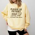 Please Be Patient With Me I'm From The 1900s Retro Horse Comfort Colors Sweatshirt Blue Spruce
