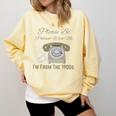 Please Be Patient With Me I'm From The 1900s Telephone Premium Comfort Colors Sweatshirt Blue Spruce