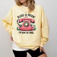 Please Be Patient With Me I'm From The 1900s Women Girl Premium Tri-Blend Comfort Colors Sweatshirt Blue Spruce