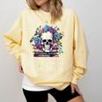 Psychological Thriller Reader Fan Skull Flowers Books Comfort Colors Sweatshirt Blue Spruce Psychological Thriller Reader Fan Skull Flowers Books Comfort Colors Sweatshirt Blue Spruce