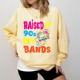 Raised On 90s Boy Bands Nostalgia Love Women Men Comfort Colors Sweatshirt Blue Spruce