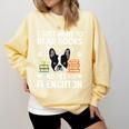 Read Books & Pet My Frenchton Owner Frenchton Lover Comfort Colors Sweatshirt Blue Spruce
