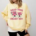 Read You Heart Out Reading Teacher Valentines Day Book Lover Comfort Colors Sweatshirt Blue Spruce Read You Heart Out Reading Teacher Valentines Day Book Lover Comfort Colors Sweatshirt Blue Spruce