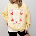 Read Your Heart Out Teacher Reading Book Love Valentines Day Comfort Colors Sweatshirt Blue Spruce