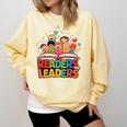 Readers Are Leaders Motivational Reading Book Quote Comfort Colors Sweatshirt Blue Spruce
