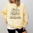 Reading Book Lover Club Librarian Just One More Chapter Comfort Colors Sweatshirt Blue Spruce