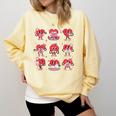 Reading Heart Book Valentines Day Teacher Women Girl Comfort Colors Sweatshirt Blue Spruce