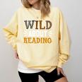 Reading Lover Apparel Wild About Reading Reading Books Comfort Colors Sweatshirt Blue Spruce